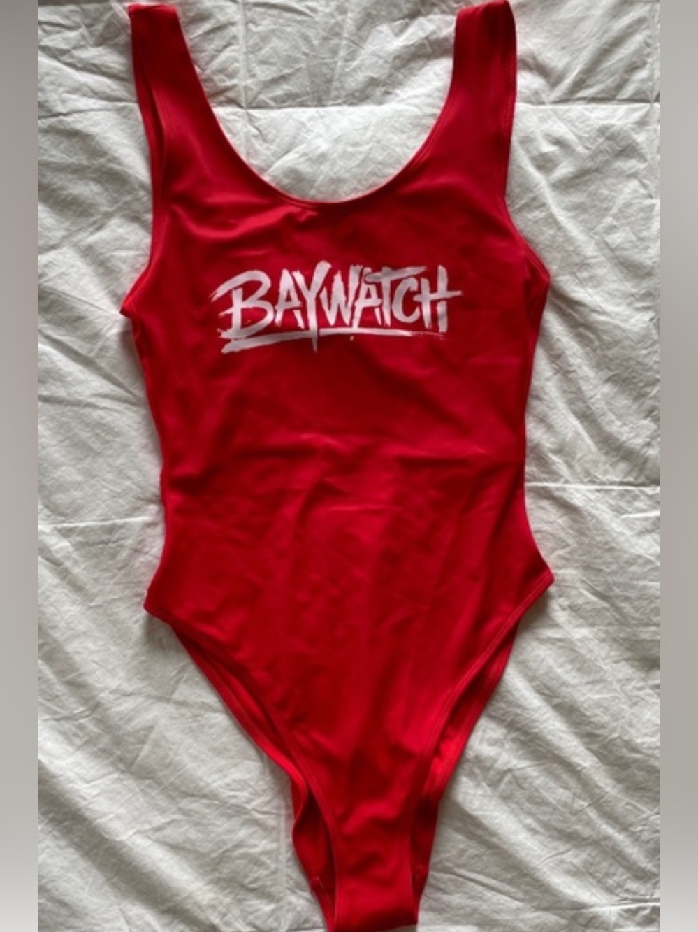 NWT H&M BayWatch Red One-Piece Swimsuit Size S (4)